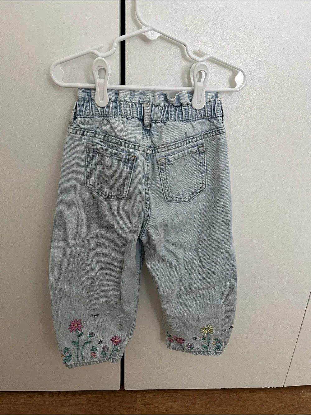 GAP Light Blue Denim Jeans with Floral Embroidery